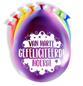 Ballonnen van harte gefeliciteerd Happy feest versiering